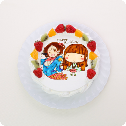 イラストケーキ（キャラクター２体）【6号・18cm／6~8人様用】