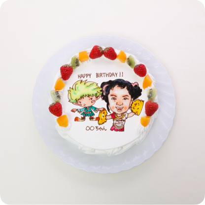 コラボケーキ（キャラクター2体）【10号・30cm／20人様~用】