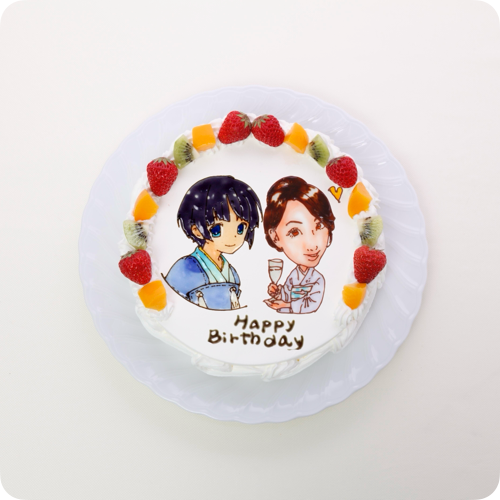 コラボケーキ（キャラクター2体）【10号・30cm／20人様~用】
