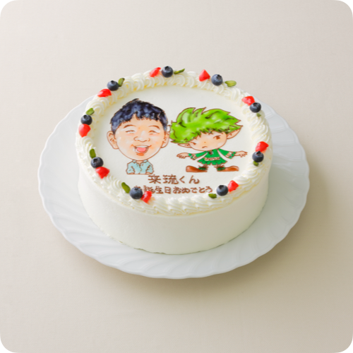 コラボケーキ（キャラクター2体）【8号・24cm／12~15人様用】