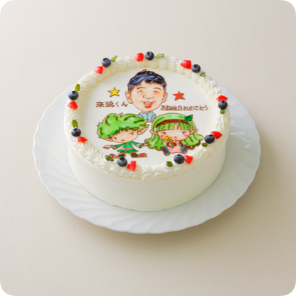コラボケーキ（キャラクター3体）【9号・27cm／15~20人様用】