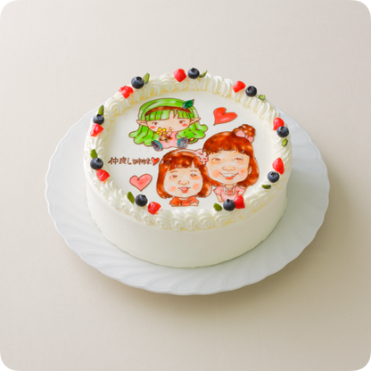 コラボケーキ（キャラクター3体）【9号・27cm／15~20人様用】