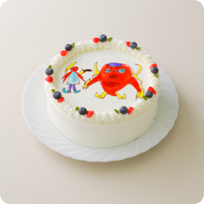 イラストケーキ（キャラクター3体）【9号・27cm／15~20人様用】